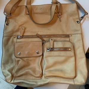SOLD!  Vintage Fossil Leather Convertible Tote